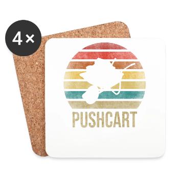 Cash Money Wheelbarrow Pushcart Sunset - Untersetzer (4er-Set) - Weiß - Vorne