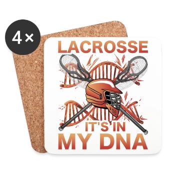 Lacrosse it's in my DNA - Coasters (set of 4) - white - Front