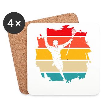 Lacrosse Retro - Coasters (set of 4) - white - Front