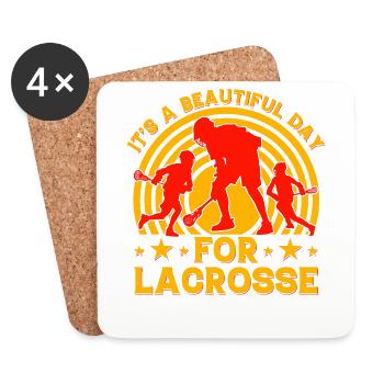 It's a beautiful day for Lacrosse - Untersetzer (4er-Set) - Weiß - Vorne