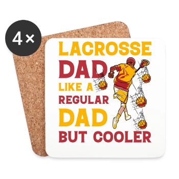 Lacrosse dad like a regular Dad but Cooler - Untersetzer (4er-Set) - Weiß - Vorne