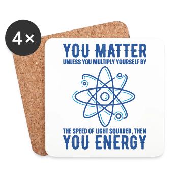 You Matter Unless You Multiply Yourself Science - Coasters (set of 4) - white - Front