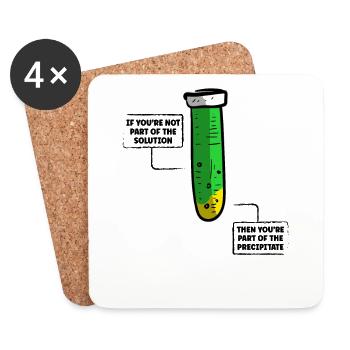 Si vous ne faites pas partie de la solution, drôles de professeurs - Dessous de verre (lot de 4) - blanc - Devant