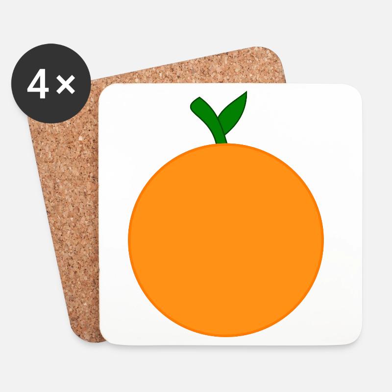 Orangen Frucht Früchte Kostüm Fasching Karneval - Untersetzer (4er-Set) - Weiß