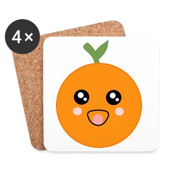 Carnaval, Carnaval, costume, Oranges - Dessous de verre (lot de 4) - blanc - Devant