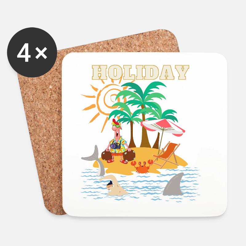 Holiday ART - Untersetzer (4er-Set) - Weiß