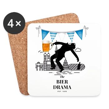 Drame de la bière ART - Dessous de verre (lot de 4) - blanc - Devant