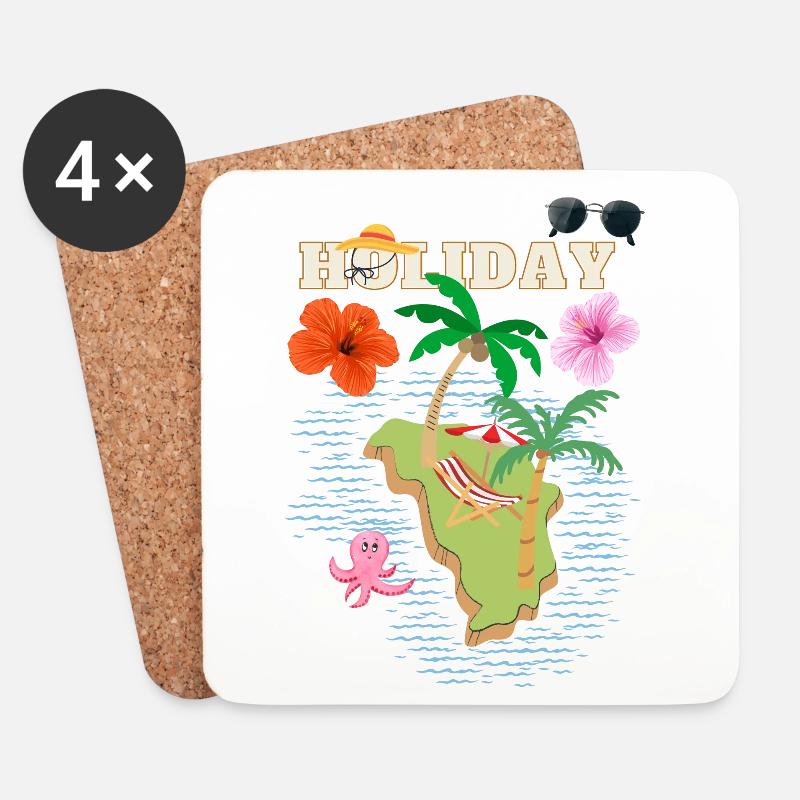 Holiday Design ART - Untersetzer (4er-Set) - Weiß