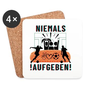 ! Niemals Aufgeben ! ART - Untersetzer (4er-Set) - Weiß - Vorne