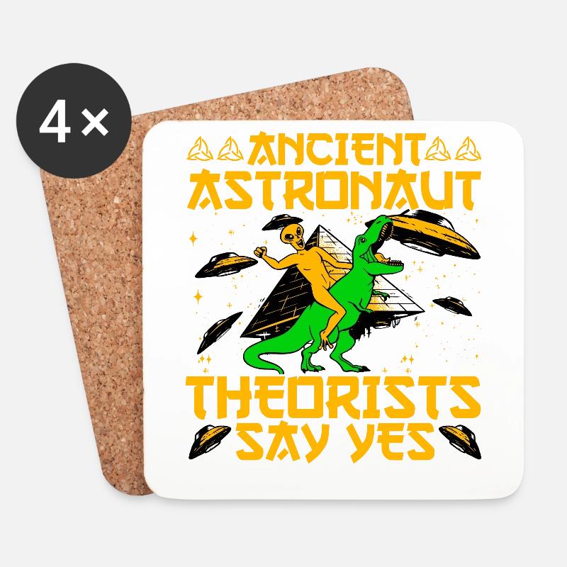 Ancient Astronaut Theorists say yes - Untersetzer (4er-Set) - Weiß