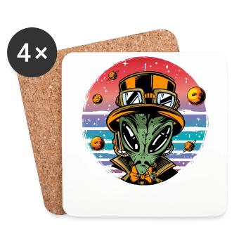 Alien - Untersetzer (4er-Set) - Weiß - Vorne