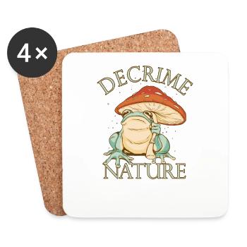 Decrime Nature Champignon Magique Coloré Grenouille - Dessous de verre (lot de 4) - blanc - Devant