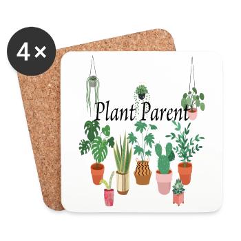 Plant Parent - Coasters (set of 4) - white - Front