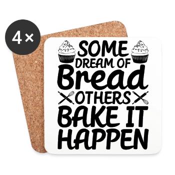 Pain Baking Baker Bake It Happen - Dessous de verre (lot de 4) - blanc - Devant