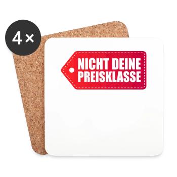 Nicht Deine Preisklasse Liga Sexy Preis Topmodel - Untersetzer (4er-Set) - Weiß - Vorne
