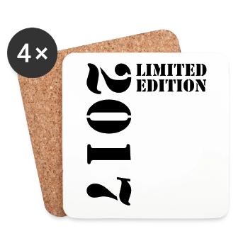 2017 Limited Edition Geburtstag Geschenk Deko - Untersetzer (4er-Set) - Weiß - Vorne