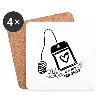 It's A Tea Shirt Tea Gifts Funny Slogan - Coasters (set of 4) - white - Front