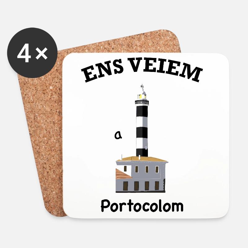 Portocolom Mallorca, Katalanisch, Wir sehen uns - Untersetzer (4er-Set) - Weiß