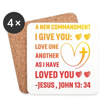 Christianity Quote - Coasters (set of 4) - white - Front