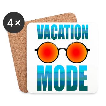 Vacation Mode - Coasters (set of 4) - white - Front