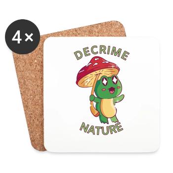 Decrime Nature Colorful Mushroom Frog - Untersetzer (4er-Set) - Weiß - Vorne