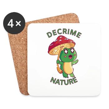 Decrime Nature Colorful Mushroom Frog - Untersetzer (4er-Set) - Weiß - Vorne