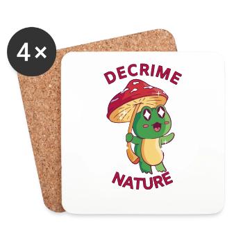 Decrime Nature Colorful Mushroom Frog - Untersetzer (4er-Set) - Weiß - Vorne