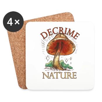 Decrime Nature Colorful Mushroom Trippy - Untersetzer (4er-Set) - Weiß - Vorne
