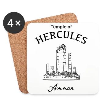 Zitadelle von Amman, Jordanien, Hercules Tempel - Untersetzer (4er-Set) - Weiß - Vorne