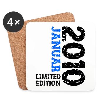 2010 Janvier Édition Limitée Déco Tenue D’anniversaire - Dessous de verre (lot de 4) - blanc - Devant