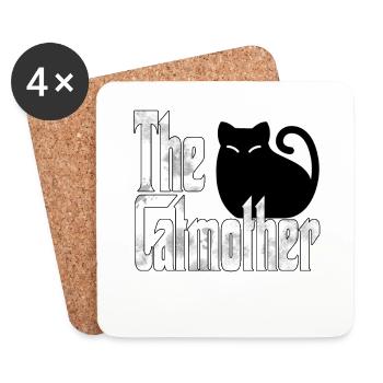 Cat Mom The Catmother Crazy Cat Mother Kitty Mommy - Coasters (set of 4) - white - Front