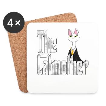 Cat Mom The Catmother Crazy Cat Mother Kitty Mommy - Coasters (set of 4) - white - Front