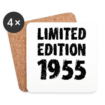 1955 Limited Edition Birthday Gift Wife Husband - Coasters (set of 4) - white - Front