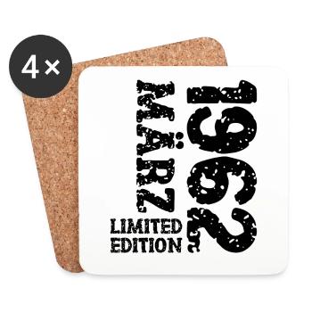 1962 März Limited Edition Geburtstag Geschenk - Untersetzer (4er-Set) - Weiß - Vorne