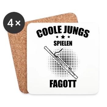 Fagott Fagottspieler Fagottist - Untersetzer (4er-Set) - Weiß - Vorne