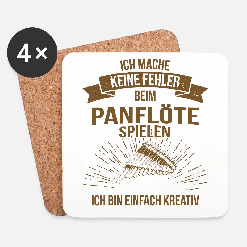 Panflöte Panflötenspieler Panflötist - Untersetzer (4er-Set) - Weiß