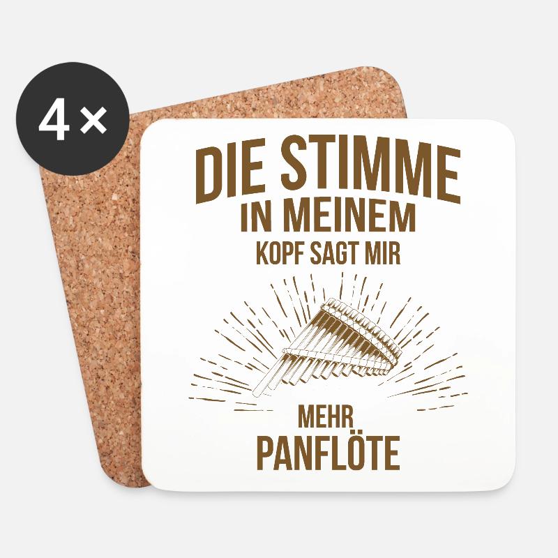 Panflöte Panflötenspieler Panflötist - Untersetzer (4er-Set) - Weiß