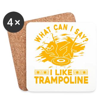 Que puis-je dire ? J’aime Trampoline - Dessous de verre (lot de 4) - blanc - Devant