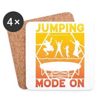 Mode de saut activé - Dessous de verre (lot de 4) - blanc - Devant
