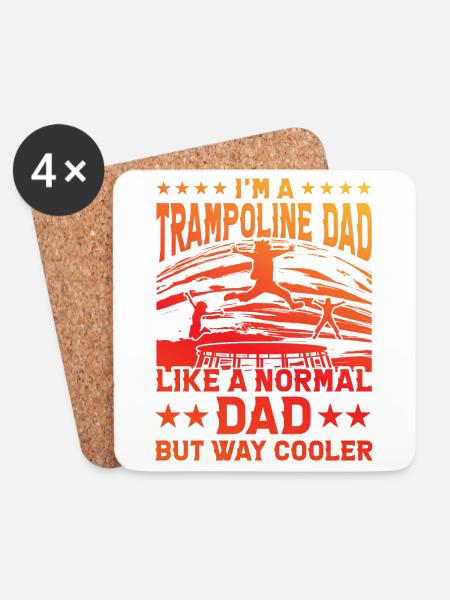 Trampolin - Untersetzer (4er-Set) - Weiß