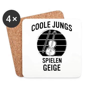 Geige Violine Geiger Violinist - Untersetzer (4er-Set) - Weiß - Vorne