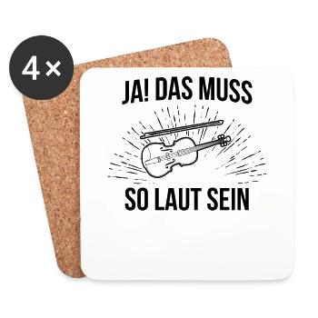 Geige Violine Geiger Violinist - Untersetzer (4er-Set) - Weiß - Vorne
