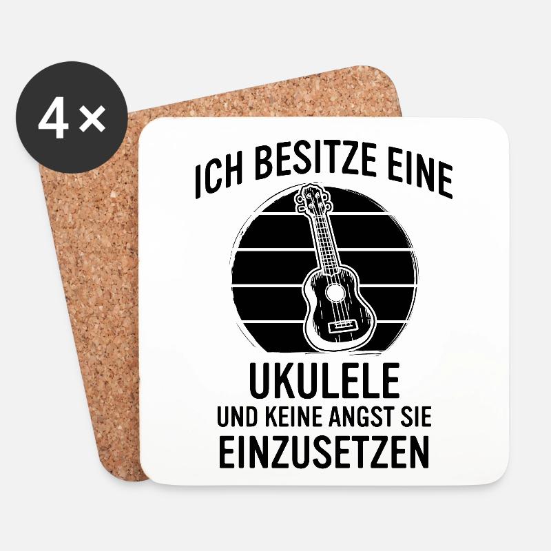 Ukulele Ukulele-Spieler Ukulelist - Untersetzer (4er-Set) - Weiß