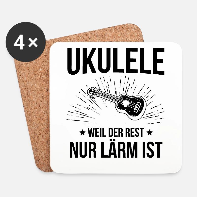 Ukulele Ukulele-Spieler Ukulelist - Untersetzer (4er-Set) - Weiß