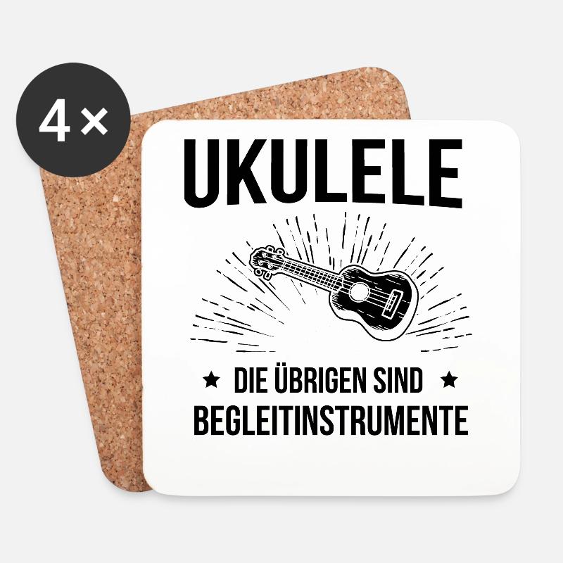Ukulele Ukulele-Spieler Ukulelist - Untersetzer (4er-Set) - Weiß