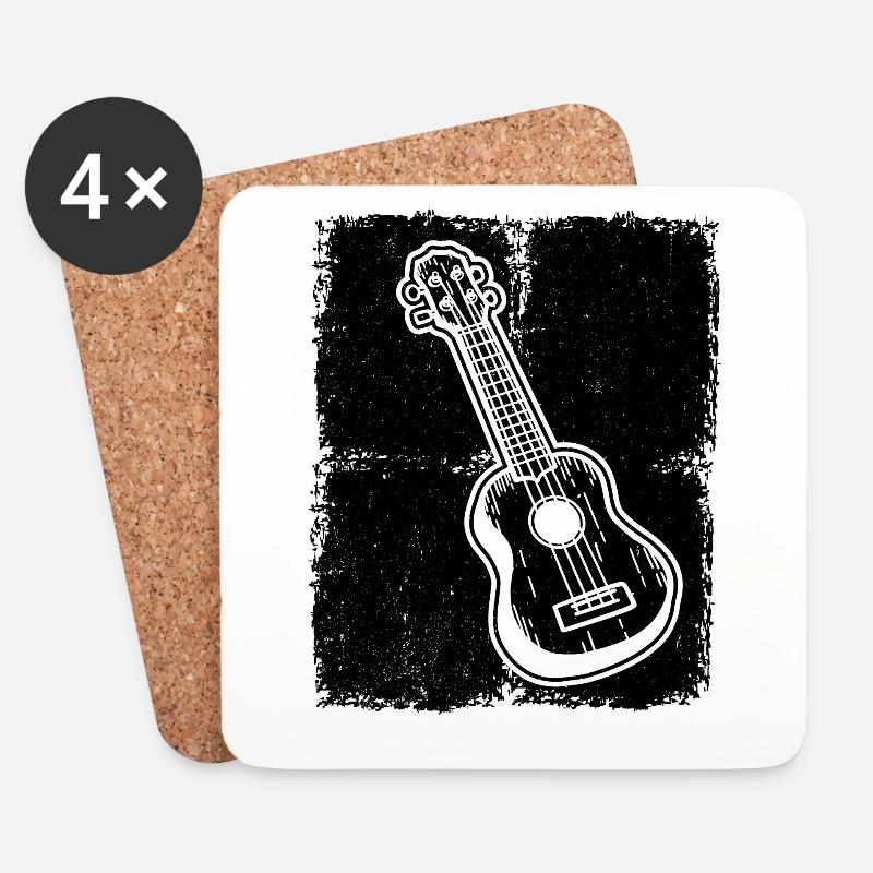 Ukulele Ukulele-Spieler Ukulelist - Untersetzer (4er-Set) - Weiß