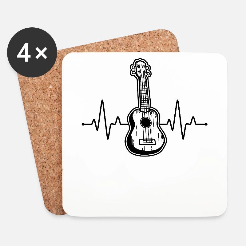Ukulele Ukulele Player Ukulelist - Coasters (set of 4) - white