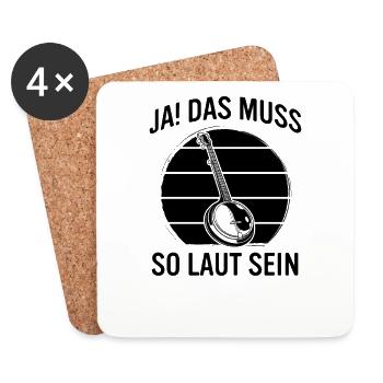 Banjo Banjospieler Banjoist - Untersetzer (4er-Set) - Weiß - Vorne