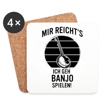 Banjo Banjospieler Banjoist - Untersetzer (4er-Set) - Weiß - Vorne