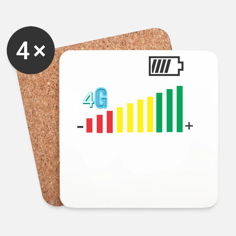 Deckungsgrad - Untersetzer (4er-Set) - Weiß